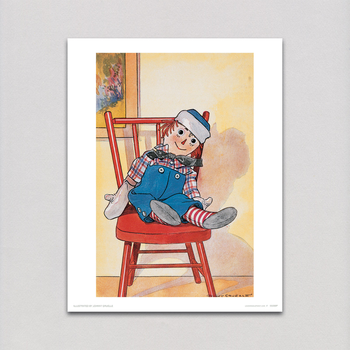 Raggedy Andy Relaxing - Dolls Art Print – Laughing Elephant