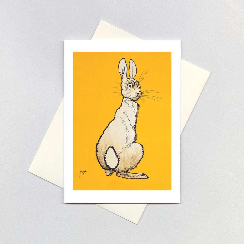 Alert Rabbit - Get Well Greeting Card