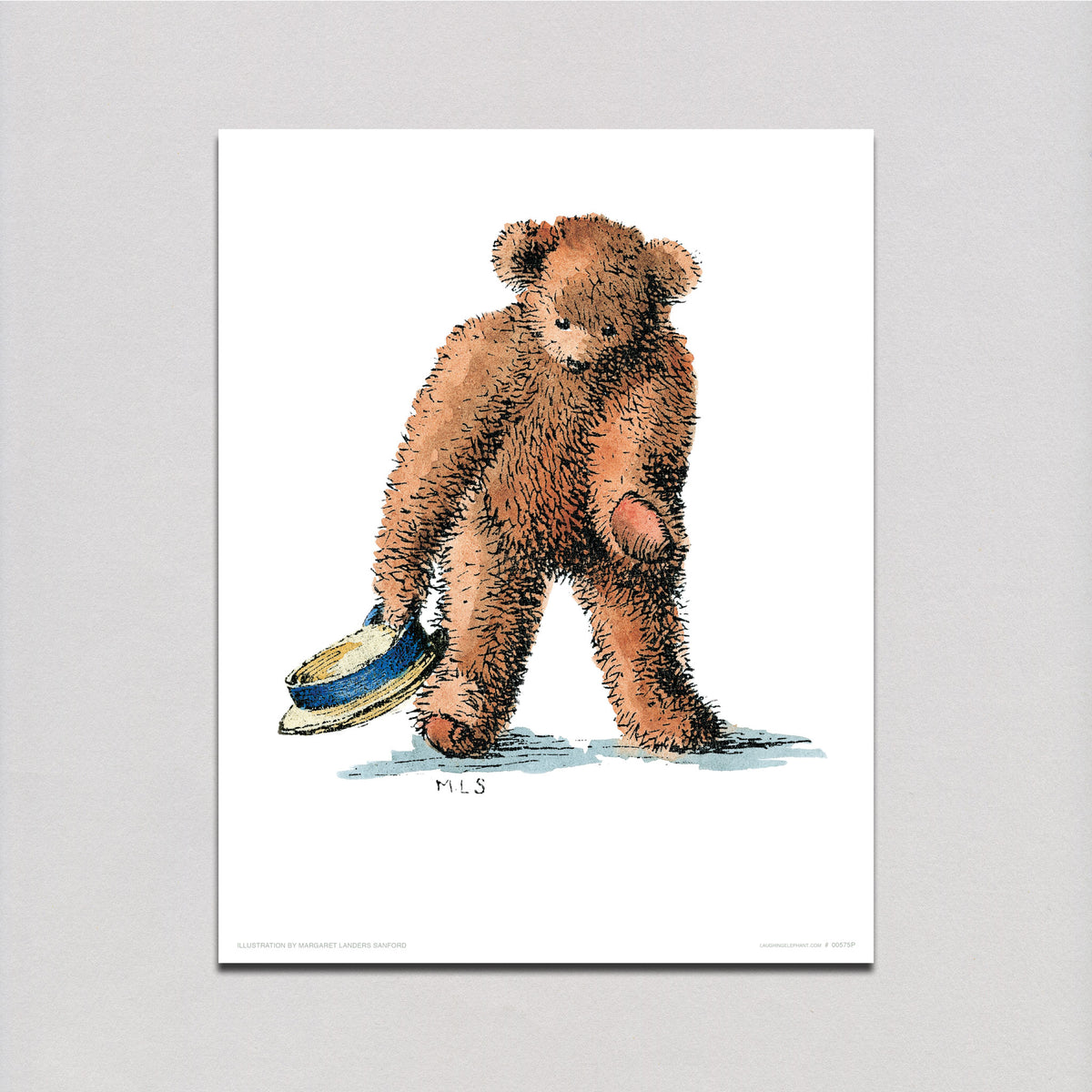 Teddy Bear Bowing - Animal Friends Art Print – Laughing Elephant