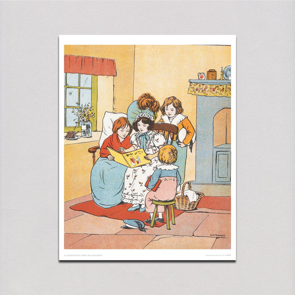 Family Reading - Books & Readers Art Print