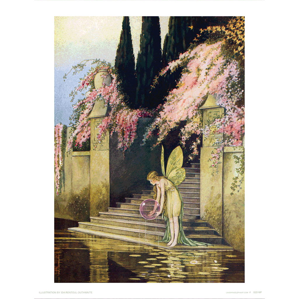 Fairy With Crystal Orb - Fairies Art Print