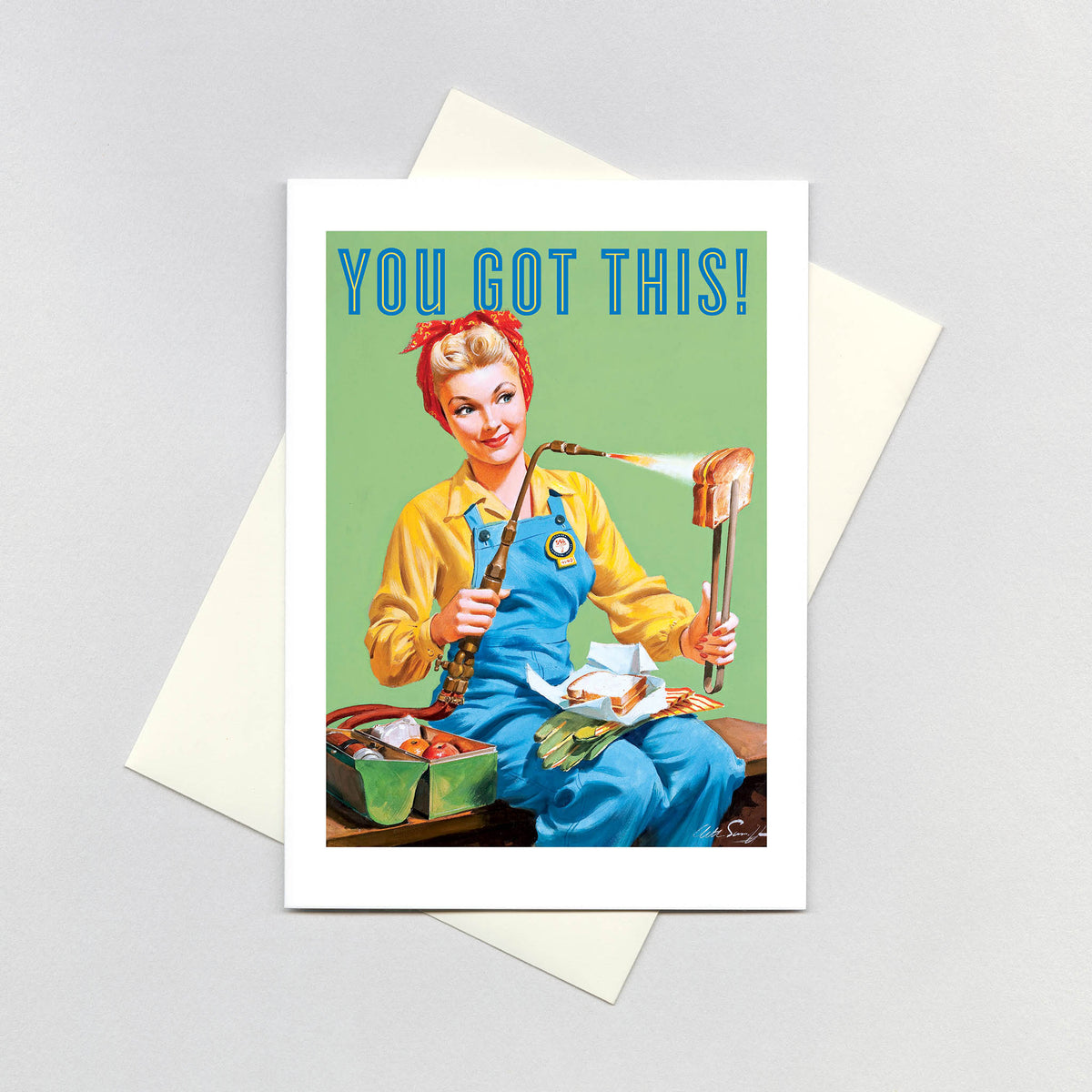 Rosie the Riveter - Encouragement Greeting Card – Laughing Elephant