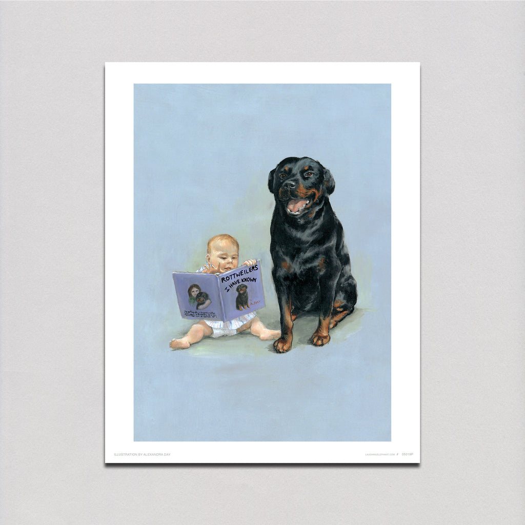 Carl & Child Reading - Good Dog, Carl Art Print