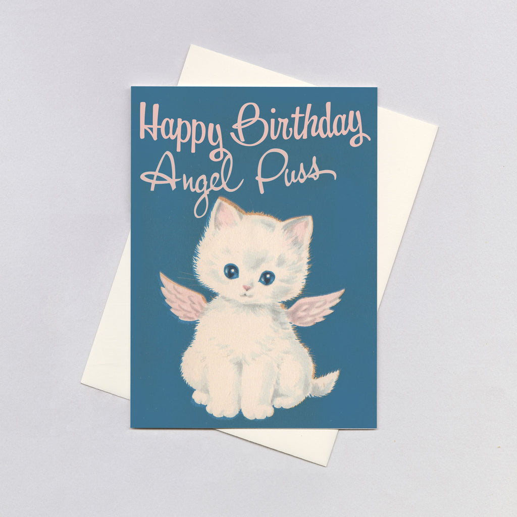 Angel Puss - Birthday Greeting Card