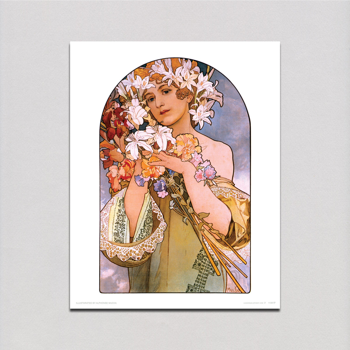 The Bouquet - Alphonse Mucha Art Print – Laughing Elephant