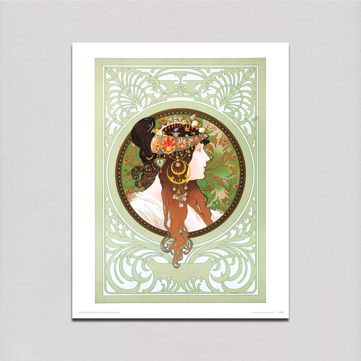 Byzantine Brunette - Alphonse Mucha Art Print – Laughing Elephant