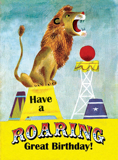 Lion Roaring - Birthday Greeting Card