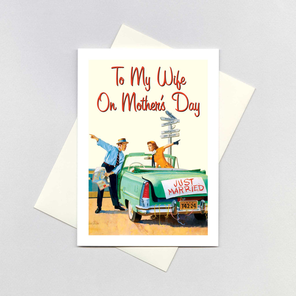 Couple in a Car - Mother's Day Greeting Card