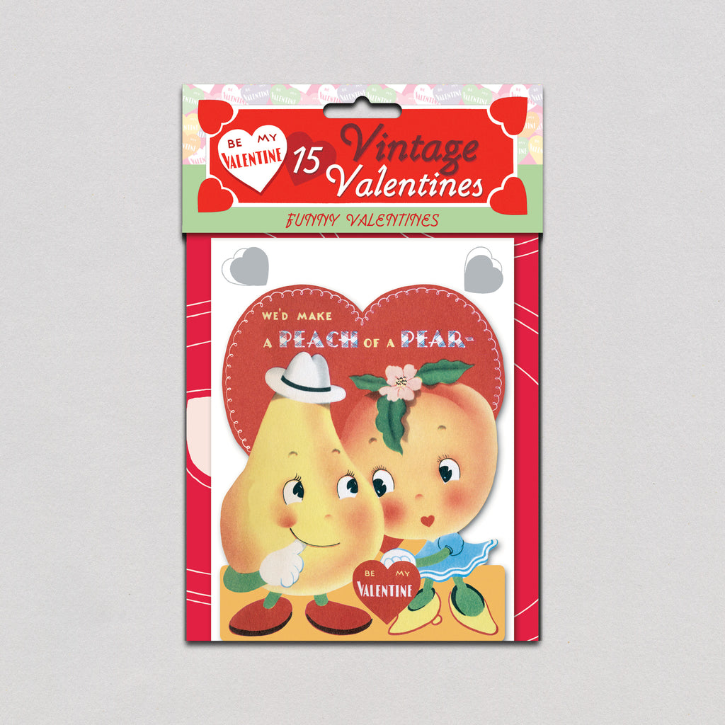 15 Vintage Valentines: Funny Valentines - Valentines Greeting Card Packet