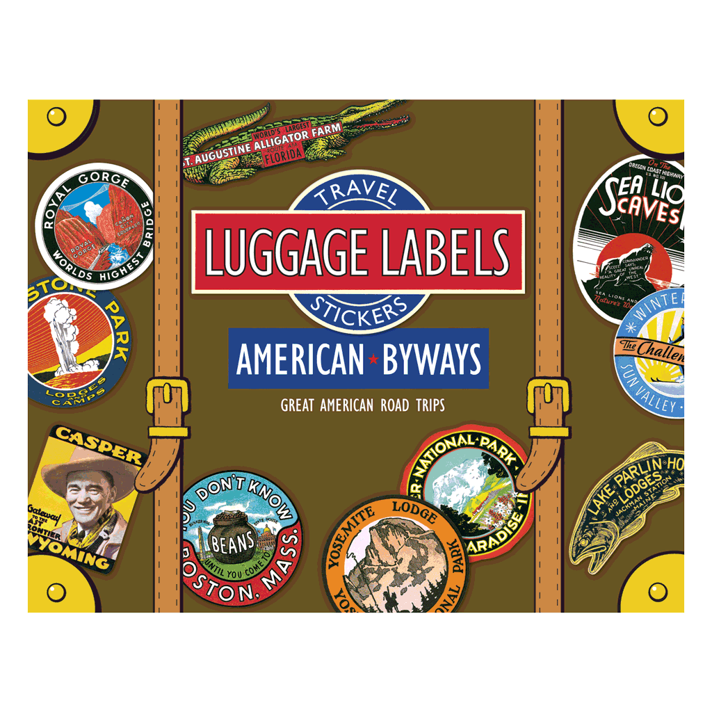 American Byways - Travel Label Sticker Box