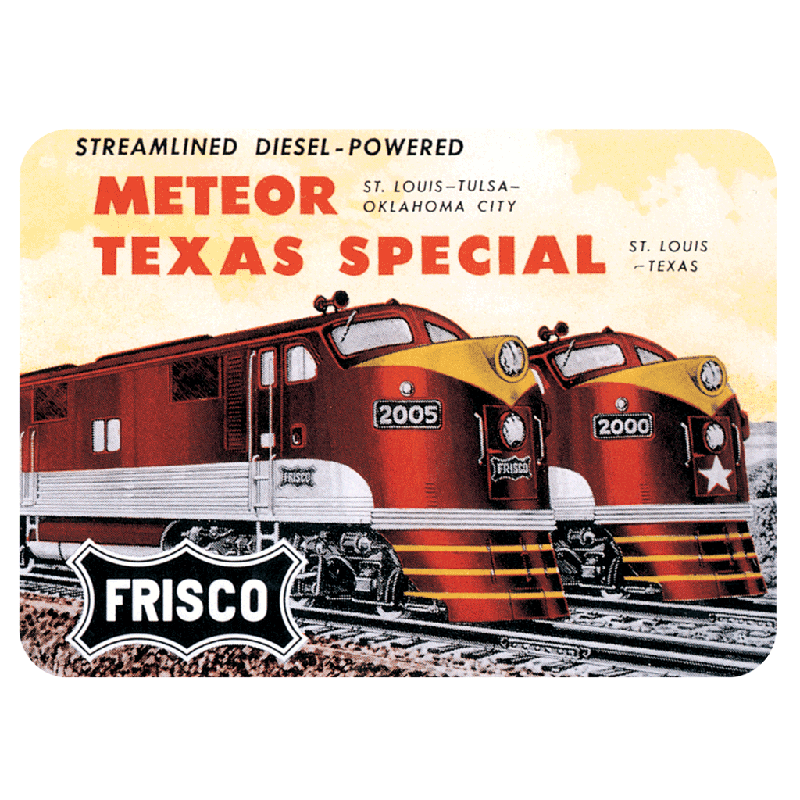 Railroads Across America - Travel Label Sticker Box
