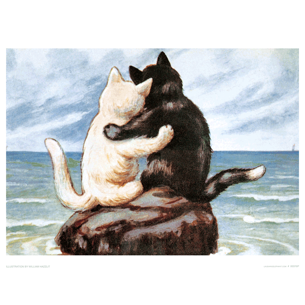 Cats Hugging - Captivating Cats Art Print