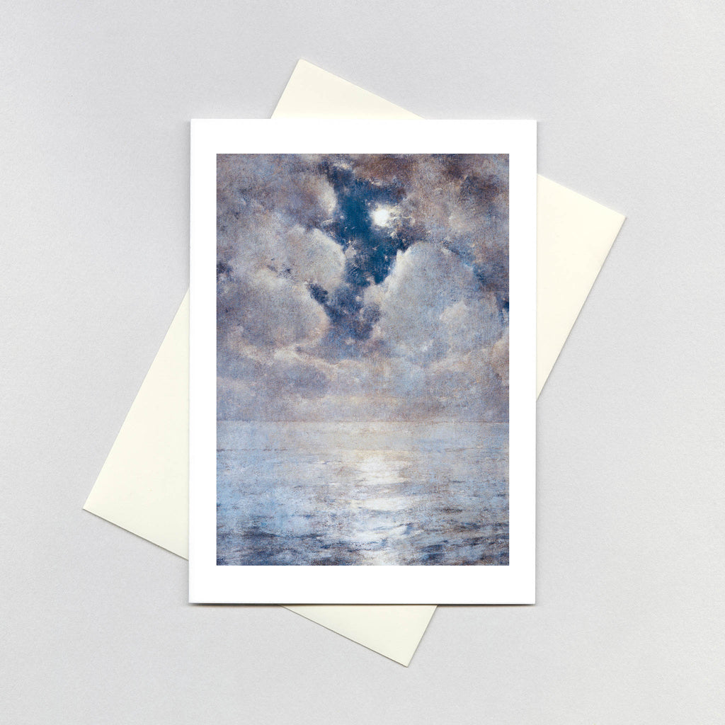 Cloudy Night With Moon - Sympathy Greeting Card