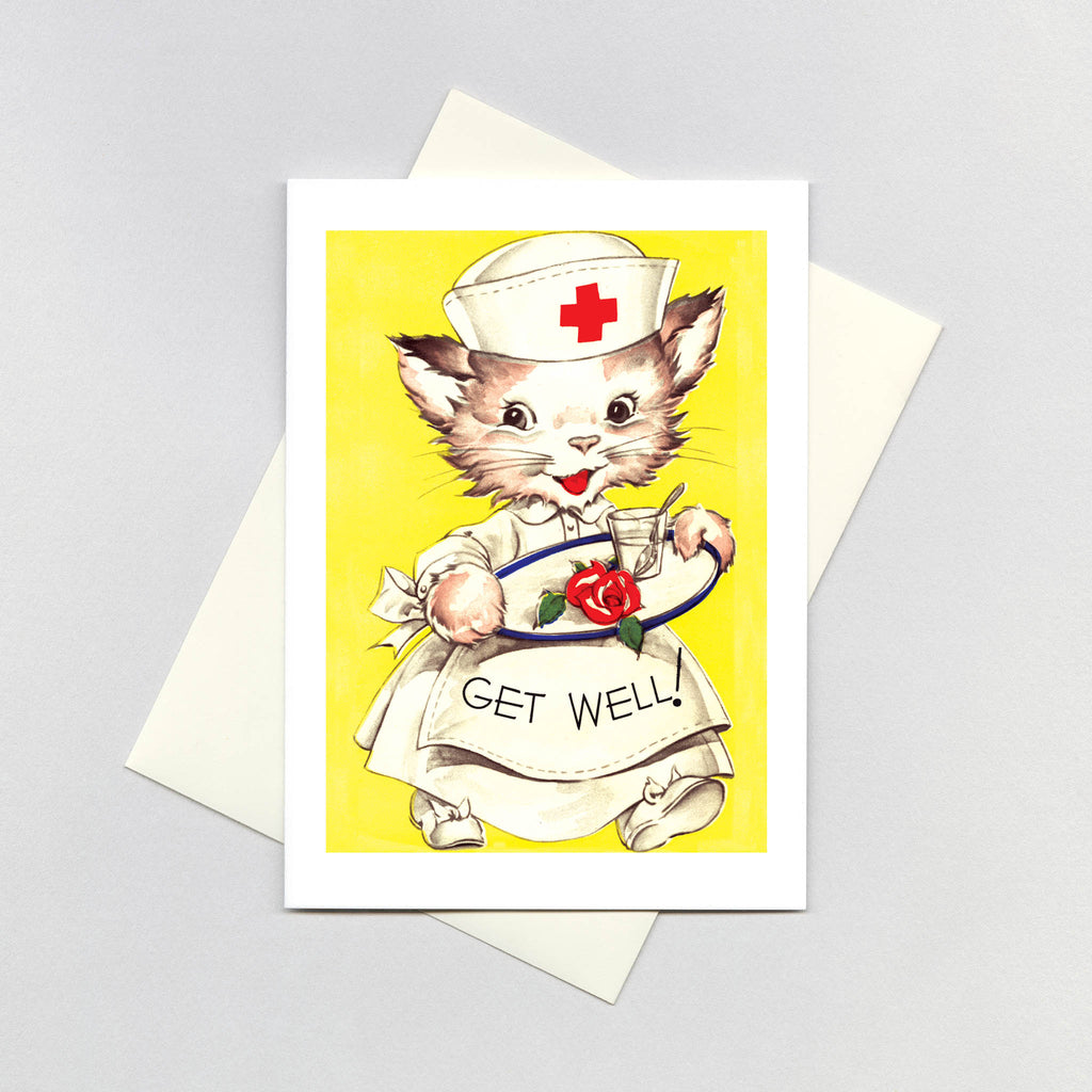 Cat Nurse - Get Well Greeting Card