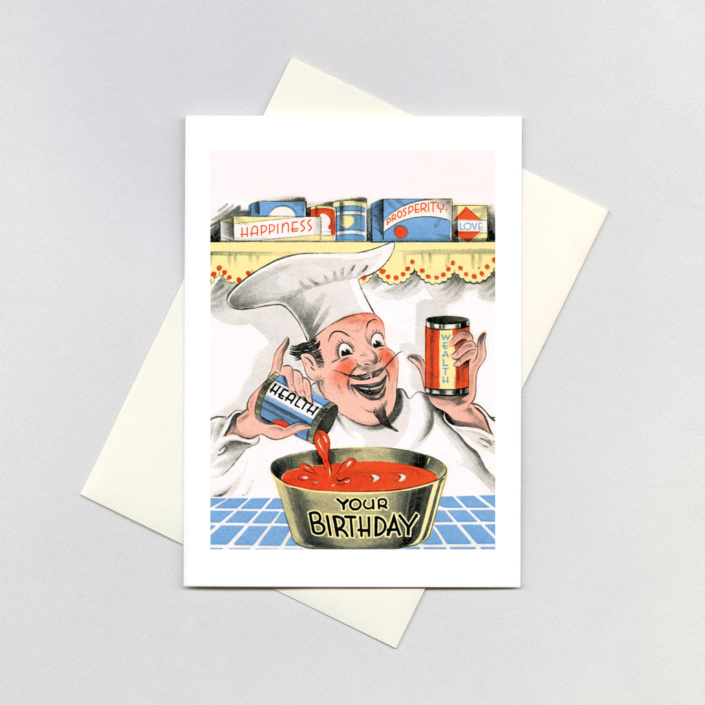 Chef Good Wishes - Birthday Greeting Card