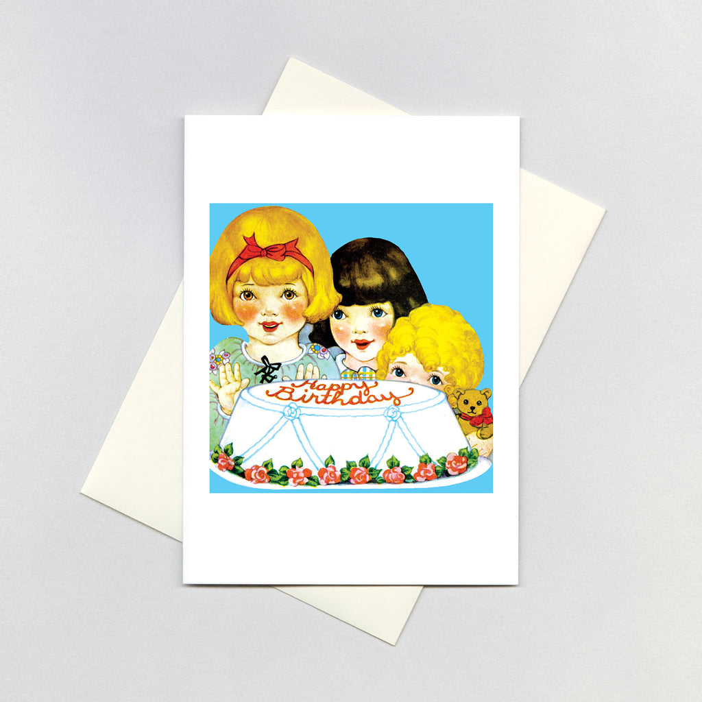 Children With Cake - Birthday Greeting Card