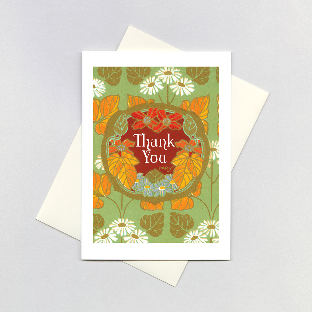 Thank you Floral - Thank You Greeting Card