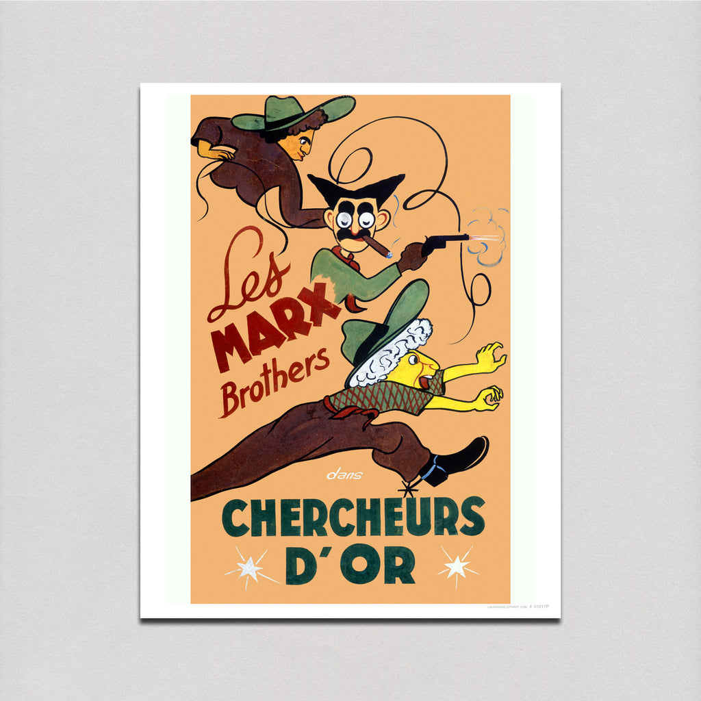 The Marx Brothers: Go West - Retro Movie Posters Art Print