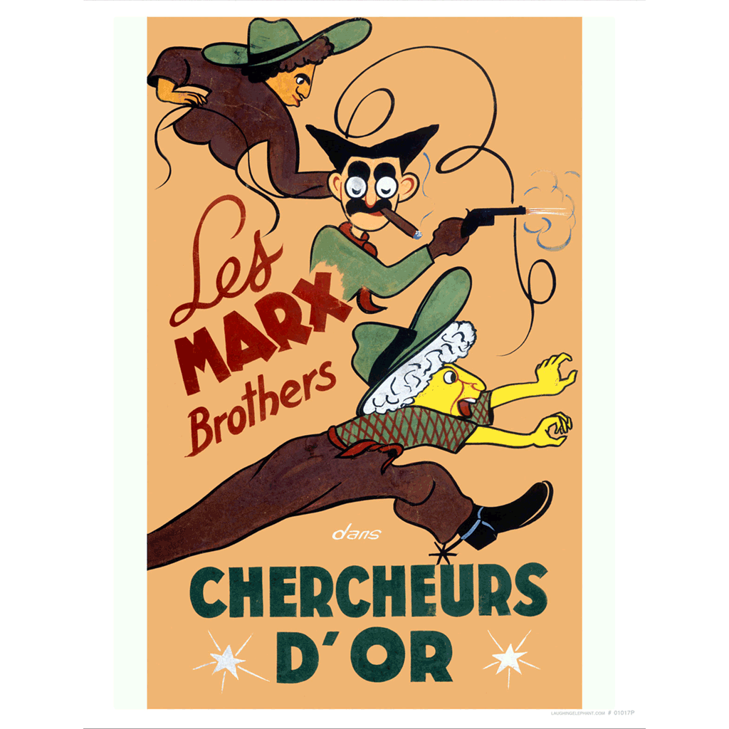 The Marx Brothers: Go West - Retro Movie Posters Art Print