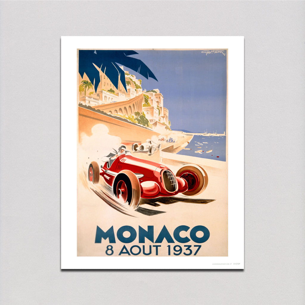 Monaco Grand Prix 1937 - Travel Art Print