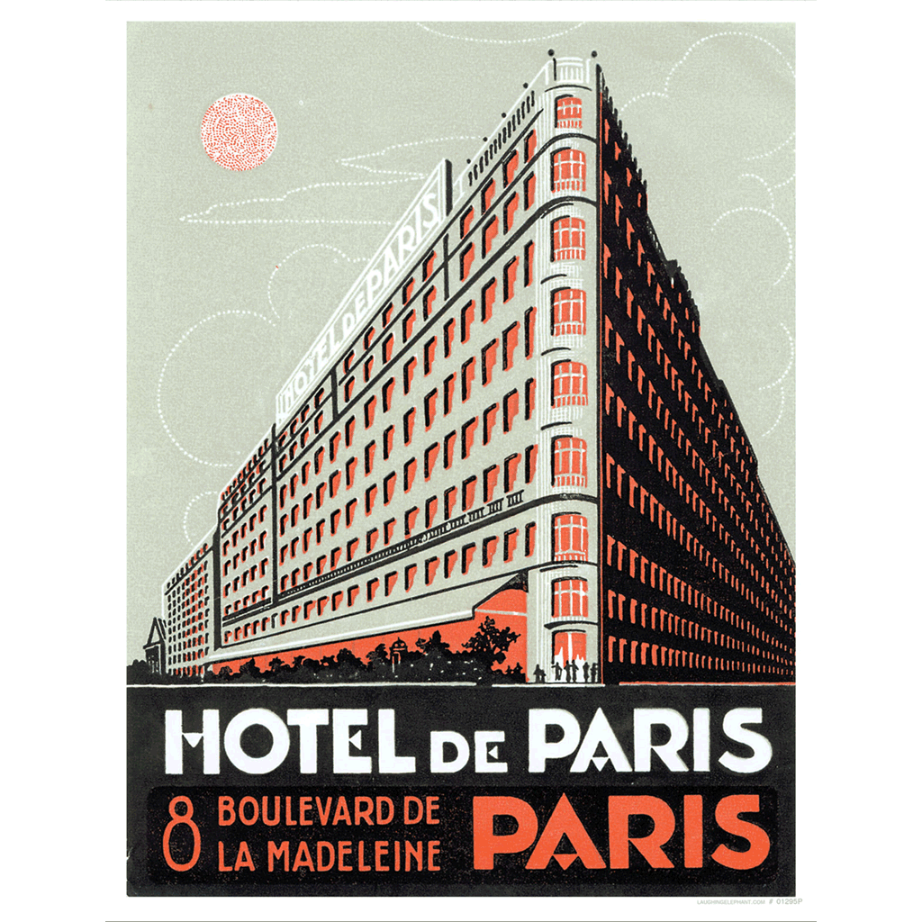 Hotel de Paris - Travel Art Print