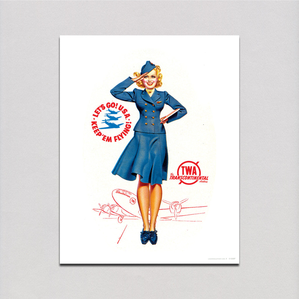 Flight Attendant - Travel Art Print