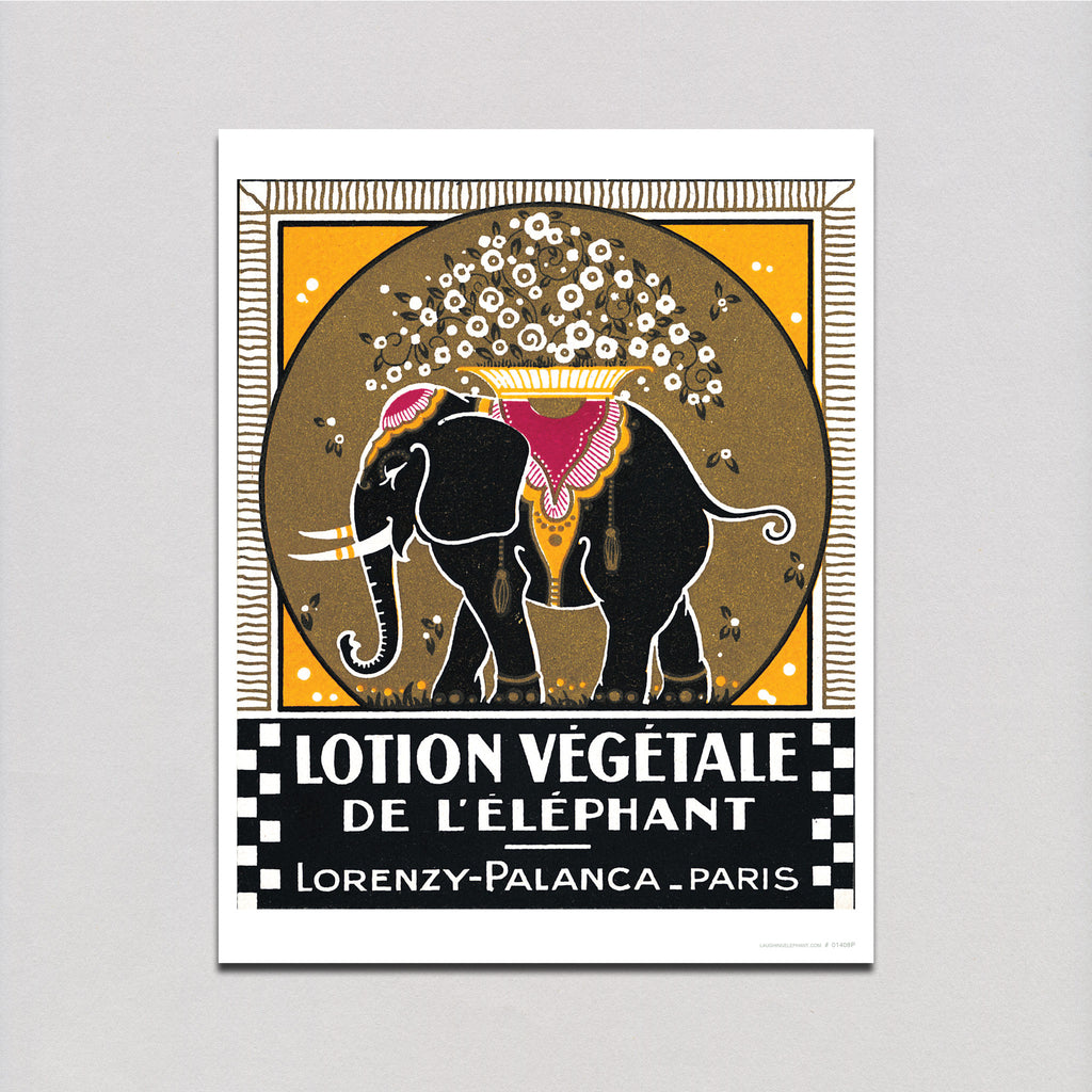 Lotion de Elephant - Vintage Cosmetics Art Print