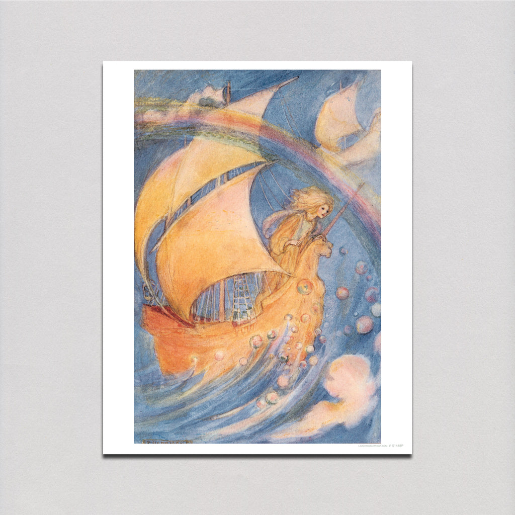 Unicorn Ship - Fairies Art Print