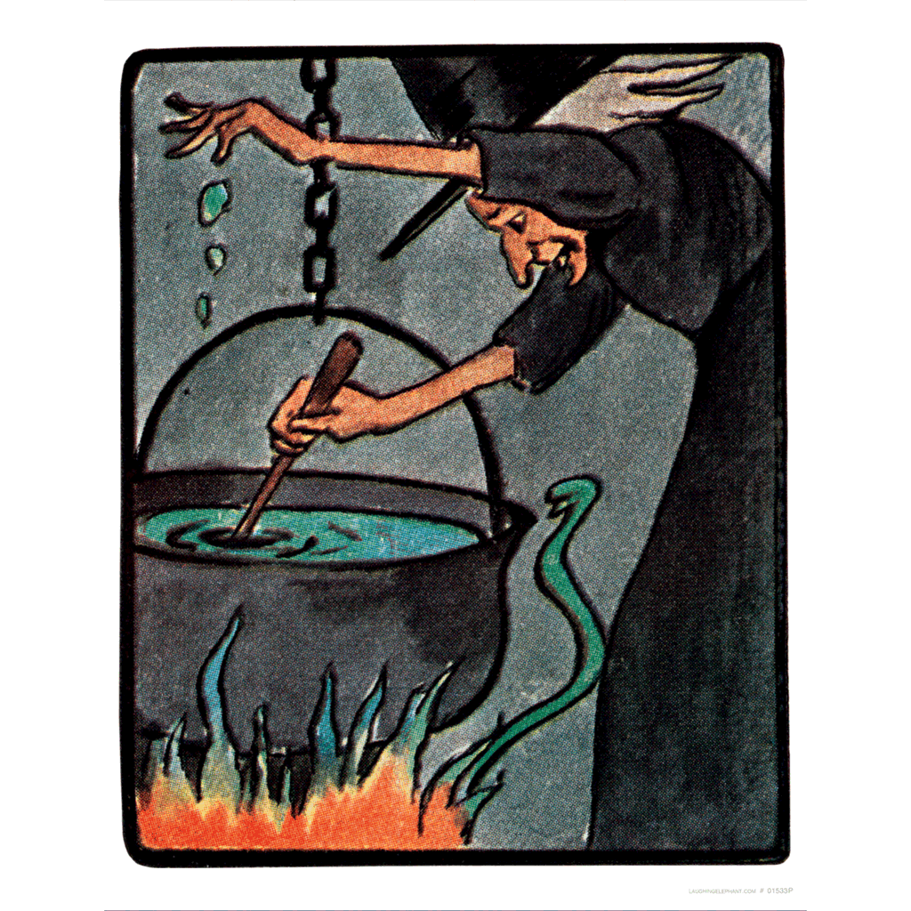Witch Brew on the Boil - Halloween Art Print