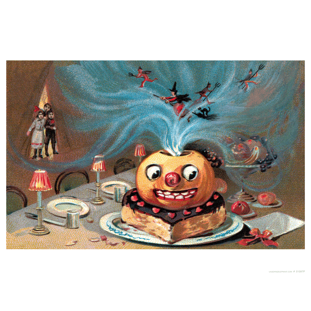Magical Jack-o-Lantern Cake - Halloween Art Print
