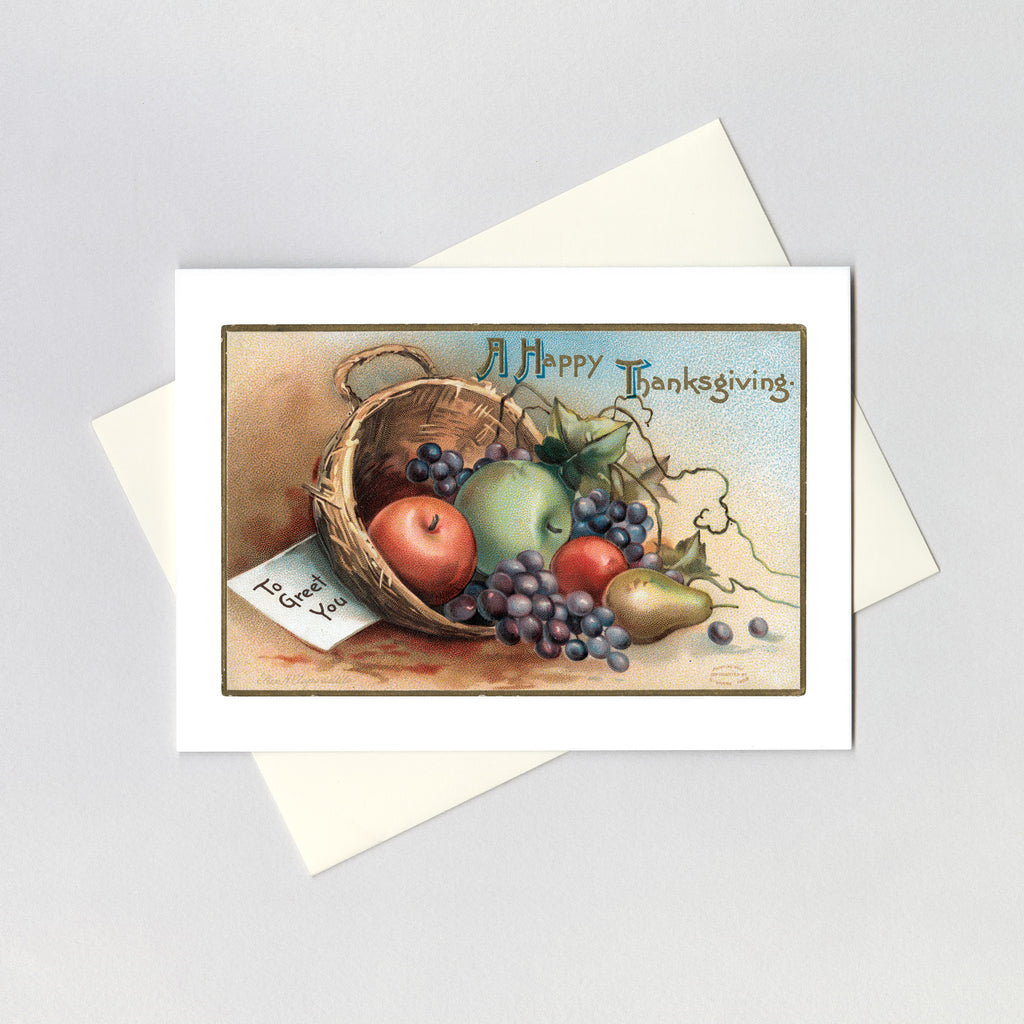 Thanksgiving Fruit Greeting - Thanksgiving Greeting Card