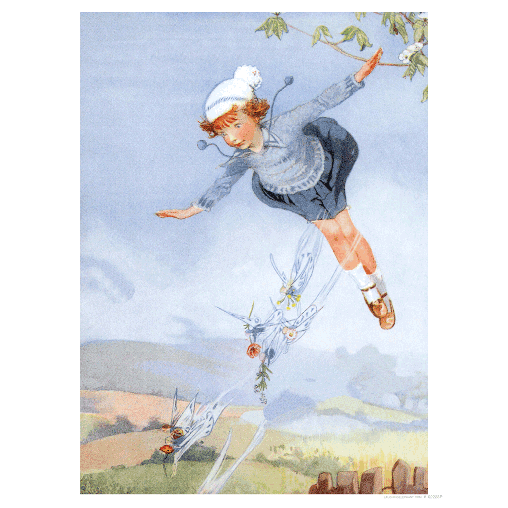 Flying With the Fairies - Fairies Art Print