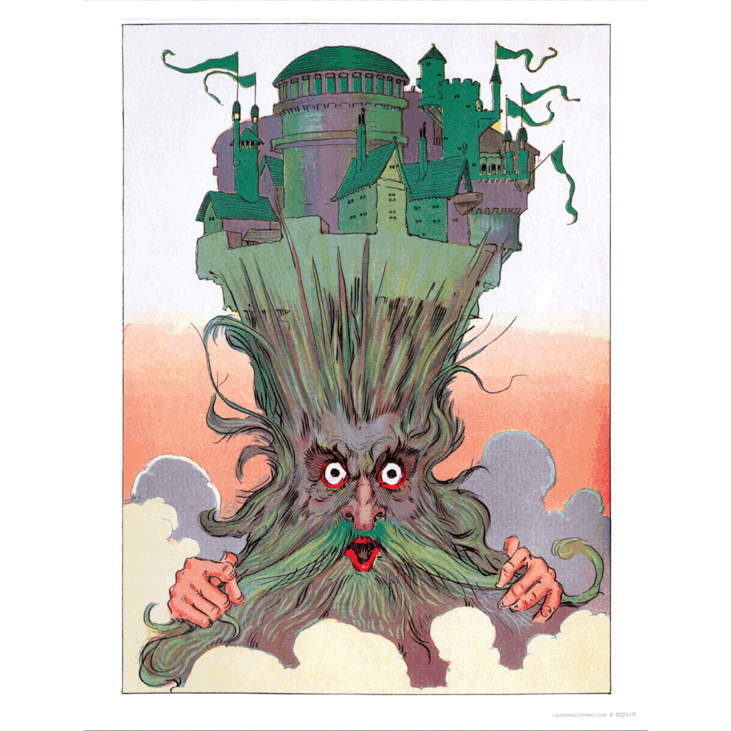 The Royal Palace of Oz Impaled on a Wizard's Head - Weird & Wonderful Art Print