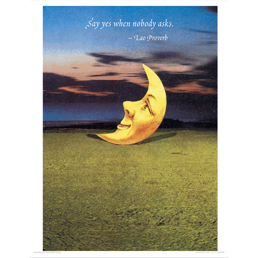 Smiling Moon - Encouragement Art Print