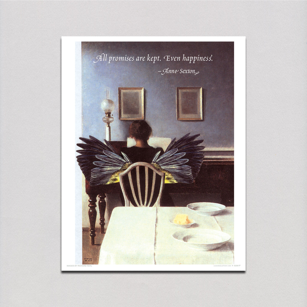 Winged Woman at Piano - Encouragement Art Print