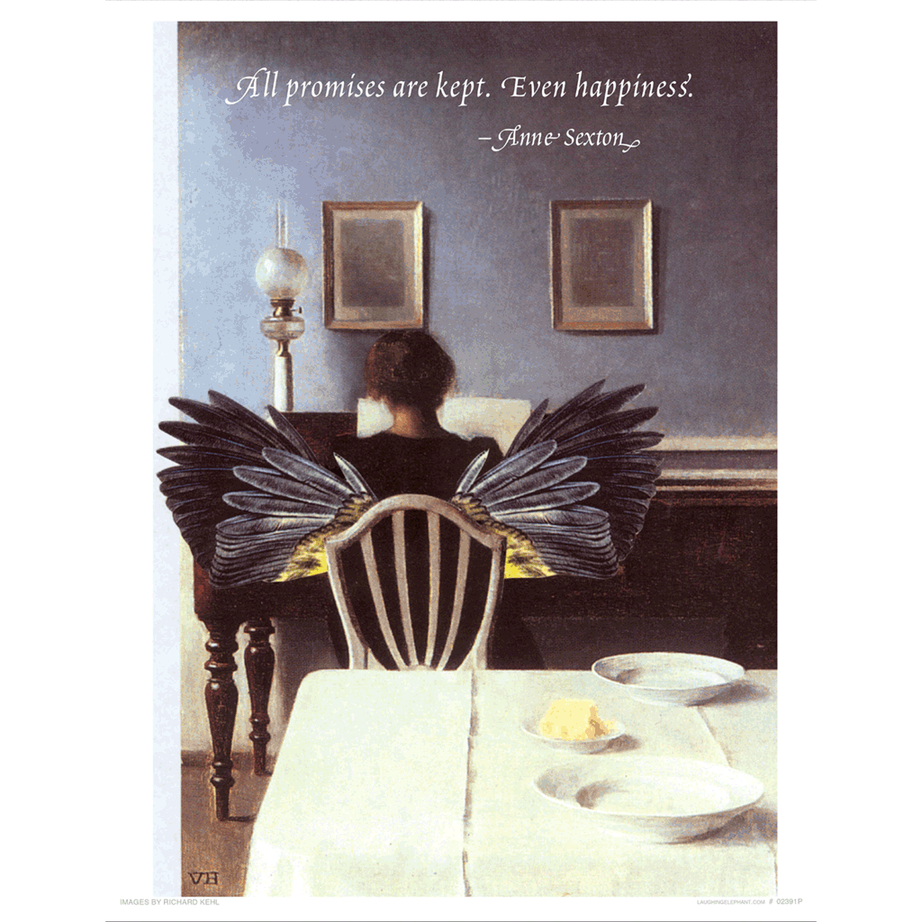 Winged Woman at Piano - Encouragement Art Print