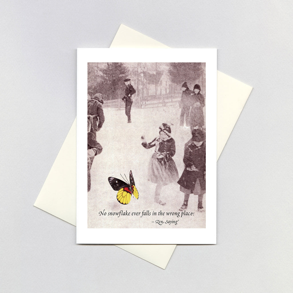 Skaters and Butterfly - Encouragement Greeting Card