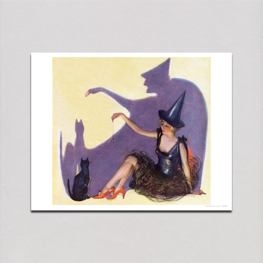Halloween Pretty Witch - Halloween Art Print