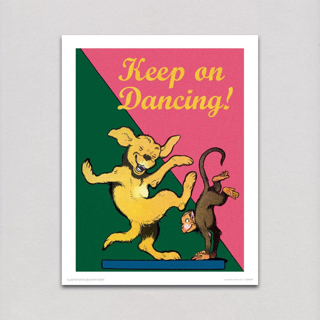 Keep On Dancing! - Animal Friends Art Print