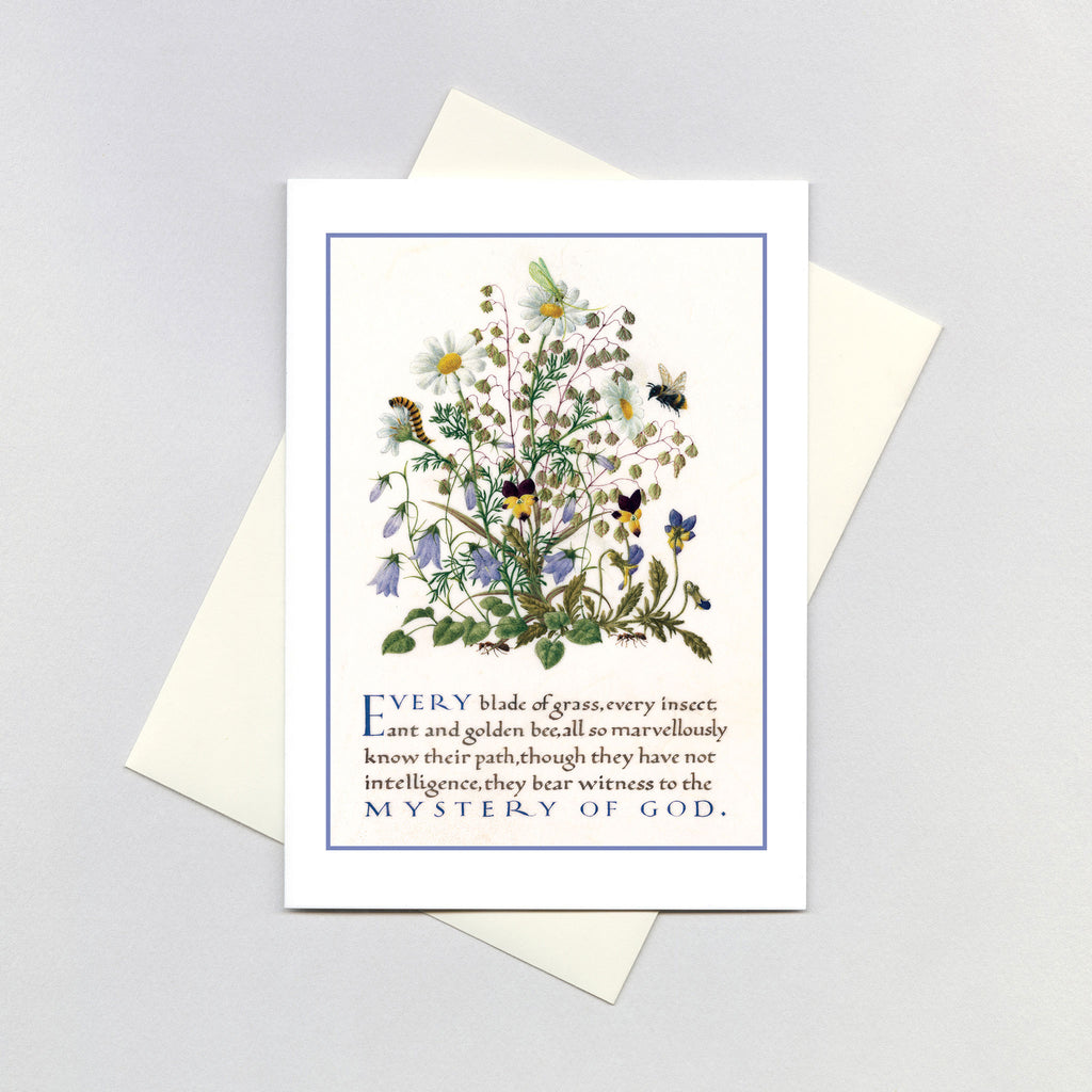 Marie Angel Bee and Flowers - Encouragement Greeting Card