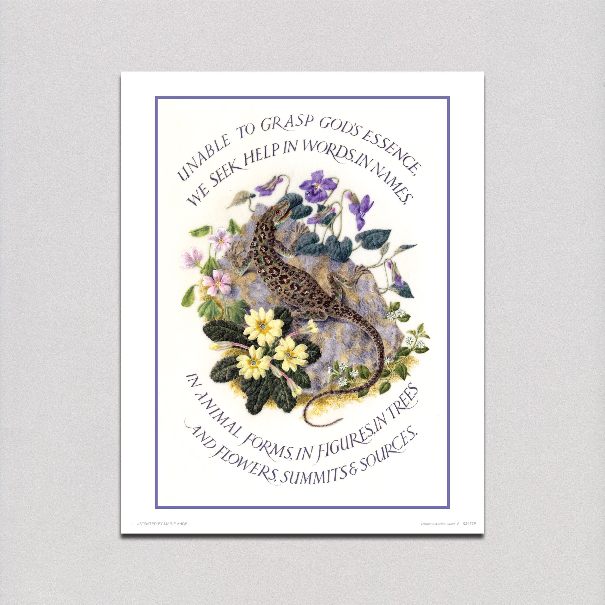 Marie Angel Lizard - Encouragement Art Print – Laughing Elephant