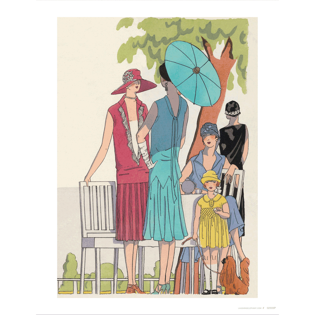 Fashionable Ladies and Girls of the 1920s Fashion Art Print
