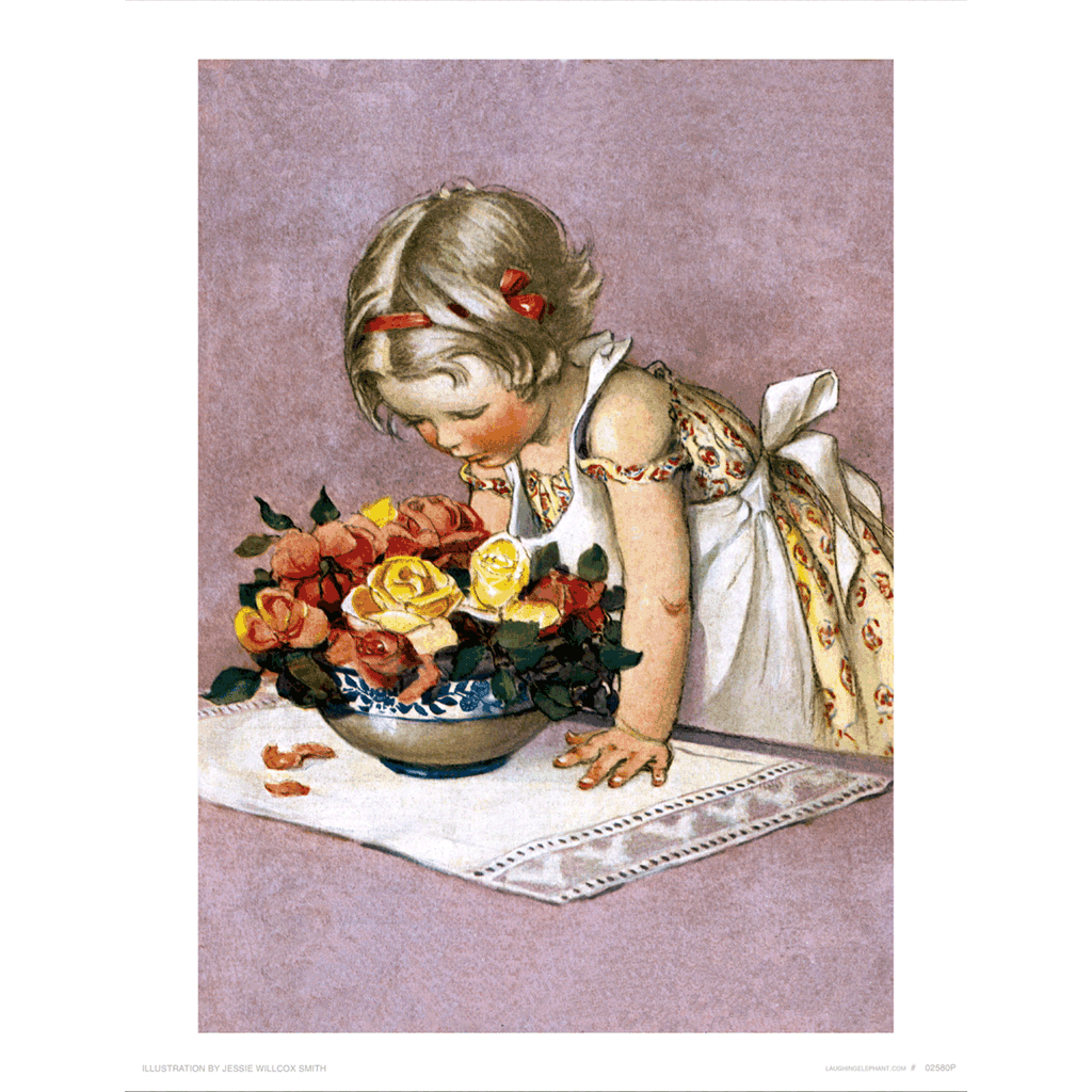 Stop And Smell The Roses Jessie Willcox Smith Art Print Laughing Stop And Smell The Roses Jessie Willcox Smith Art Print Laughing