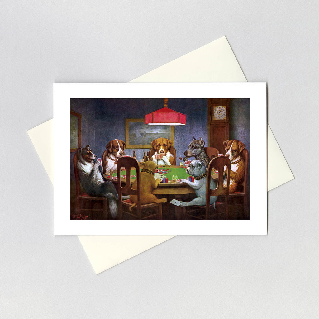 Dogs Playing Poker - Friendship Greeting Card