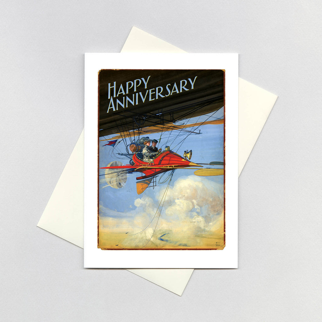 A Flying Couple - Anniversary Greeting Card