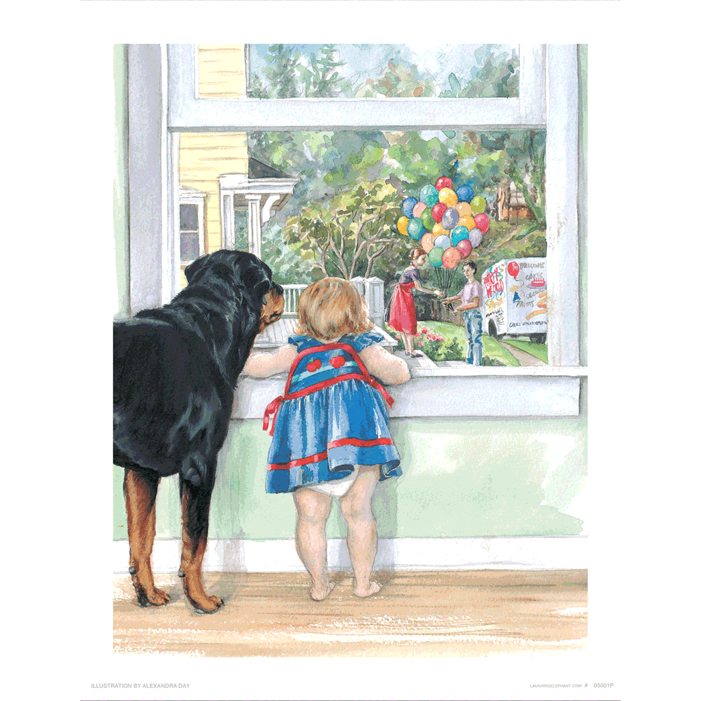 Carl at Window - Good Dog, Carl Art Print
