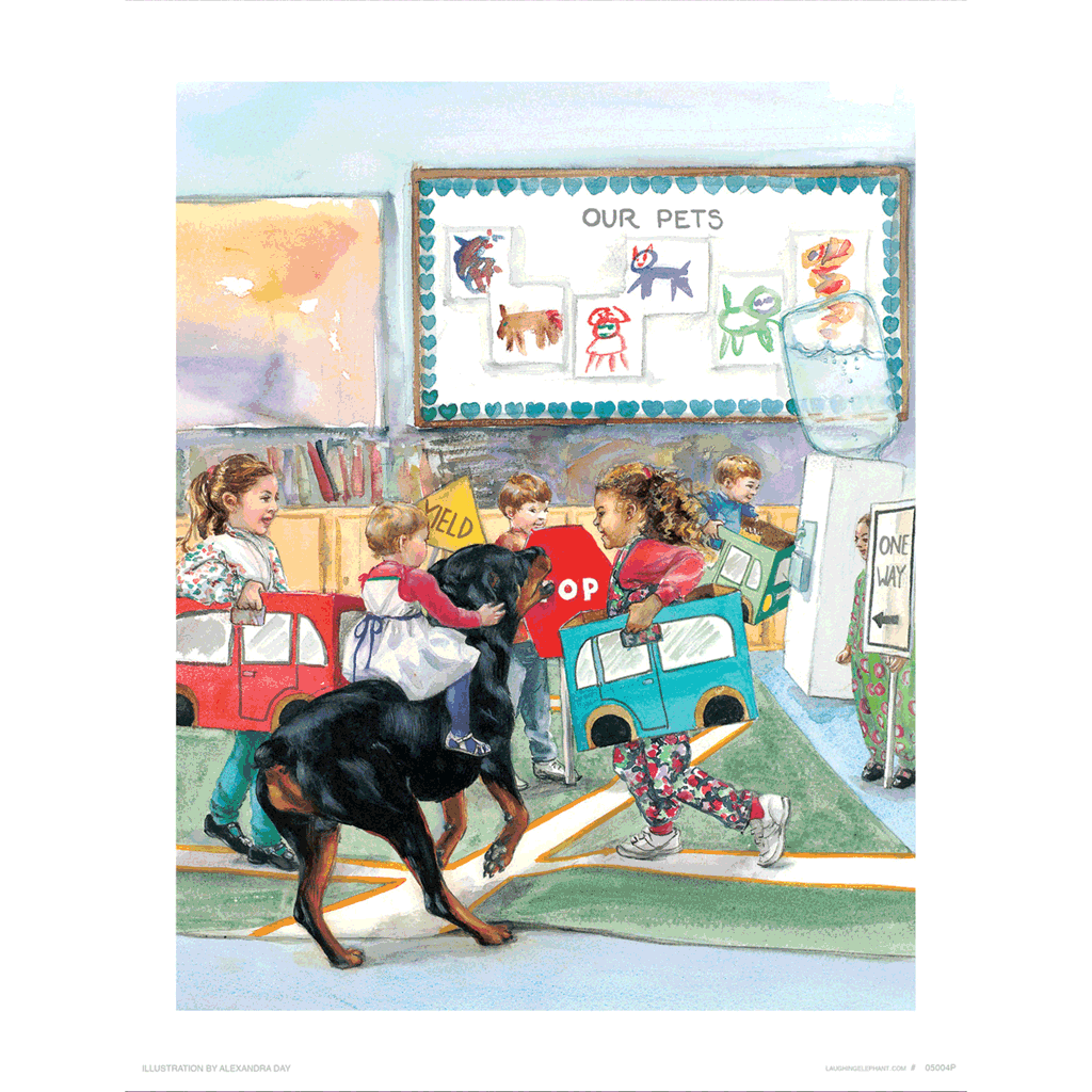 Carl at Daycare - Good Dog, Carl Art Print