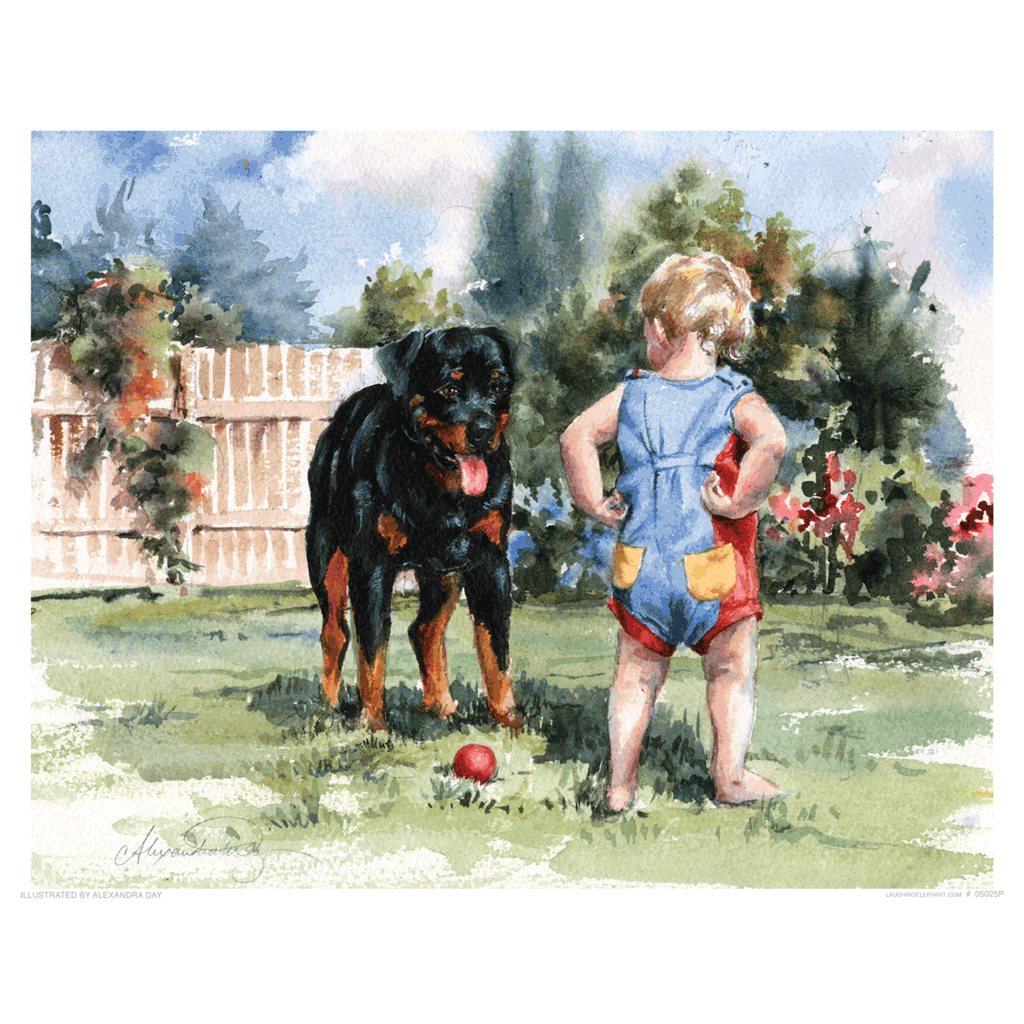 Carl & Toddler - Good Dog, Carl Art Print