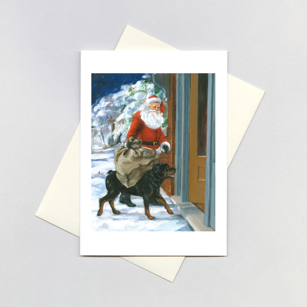 Carl & Santa - Good Dog Carl Greeting Card