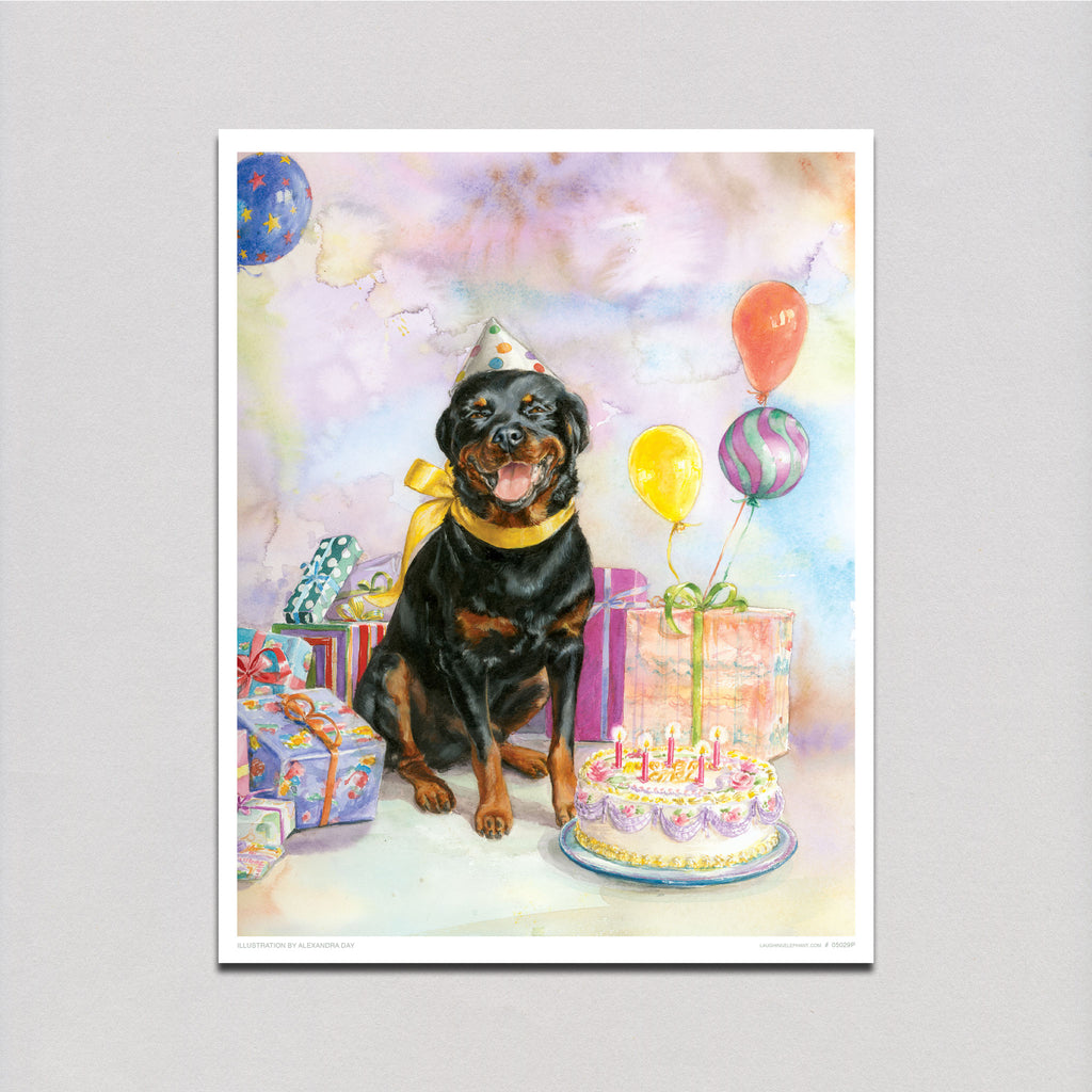 Good Dog, Carl with Cake - Good Dog, Carl Art Print